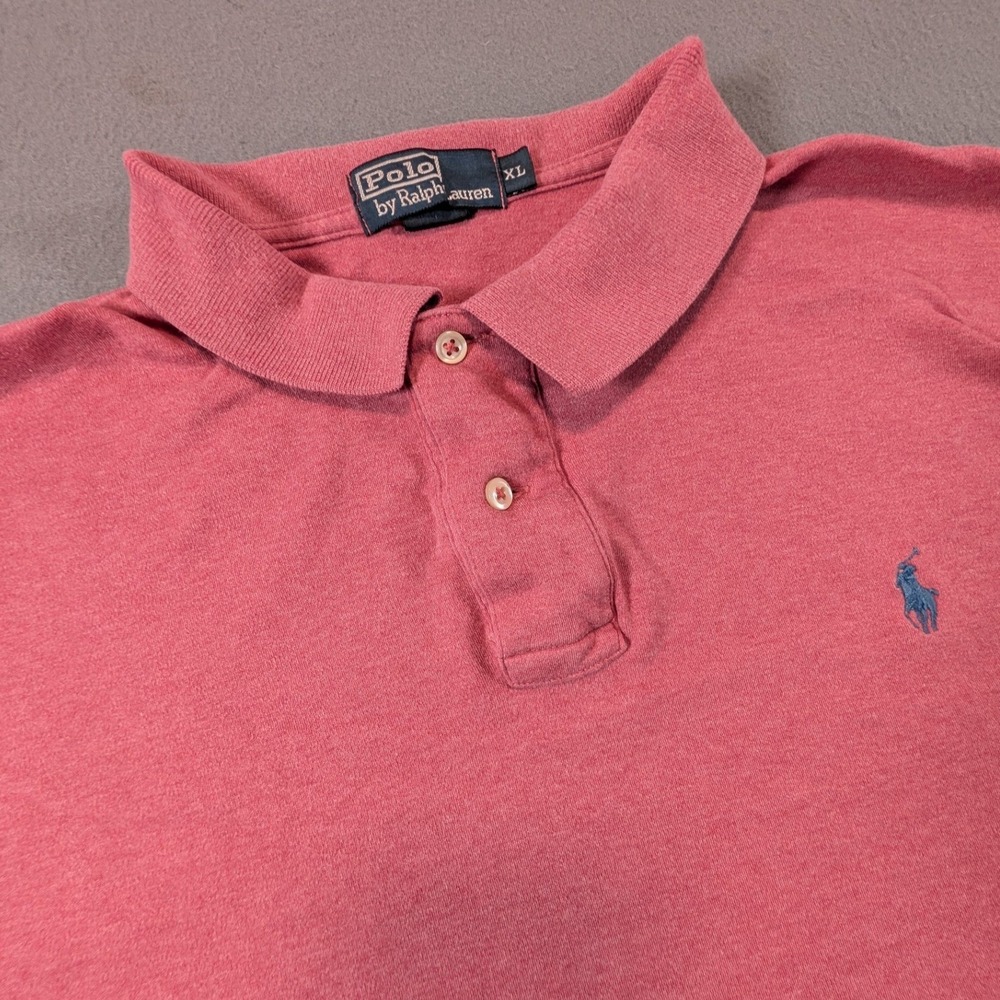 Polo Ralph Lauren Polo Shirt Mens XL‎ Pink Short Sleeve Cotton Pony Logo